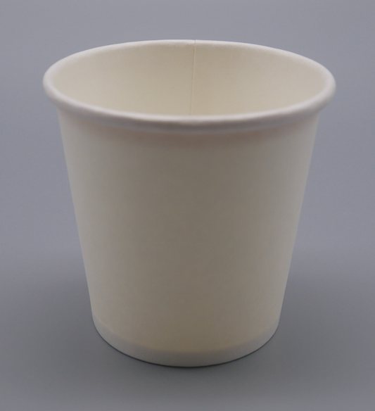 4 oz. White Poly Paper Cold/Hot Cup - 2000/Case, 5004W-ReSKU