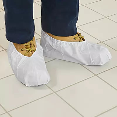 Uline Skid Resistant Shoe Covers - Size 12-15, White- S-15370W