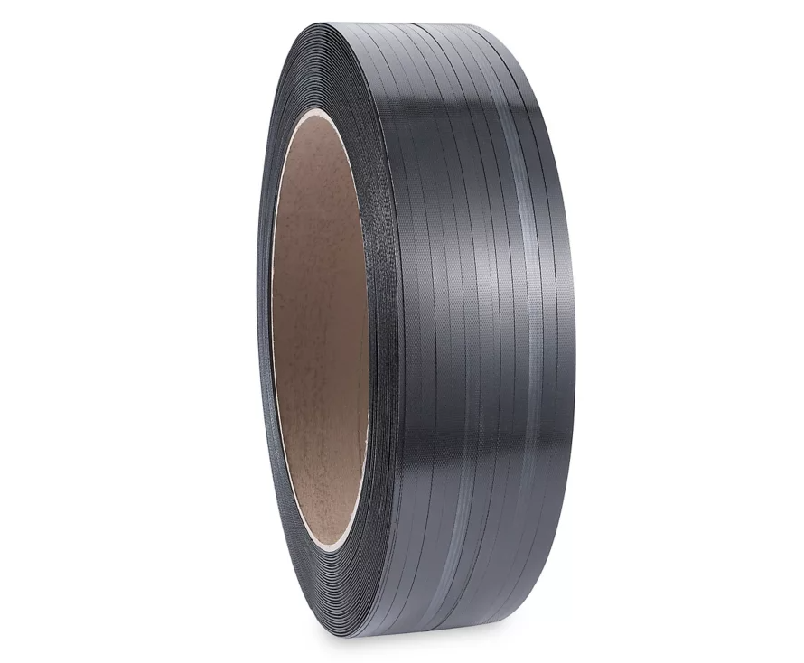 1/2" X 9900' MACH POLYPROP STRAP 350# 0.023" BLK  -  9" X 8" CORE 24 COILS per PALLET, S-14198-ReSKU